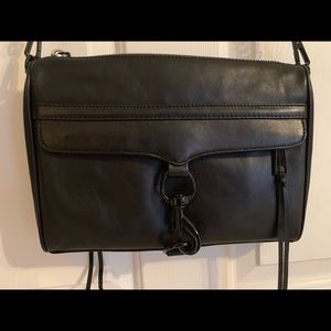All black Rebecca Minkoff MAC crossbody